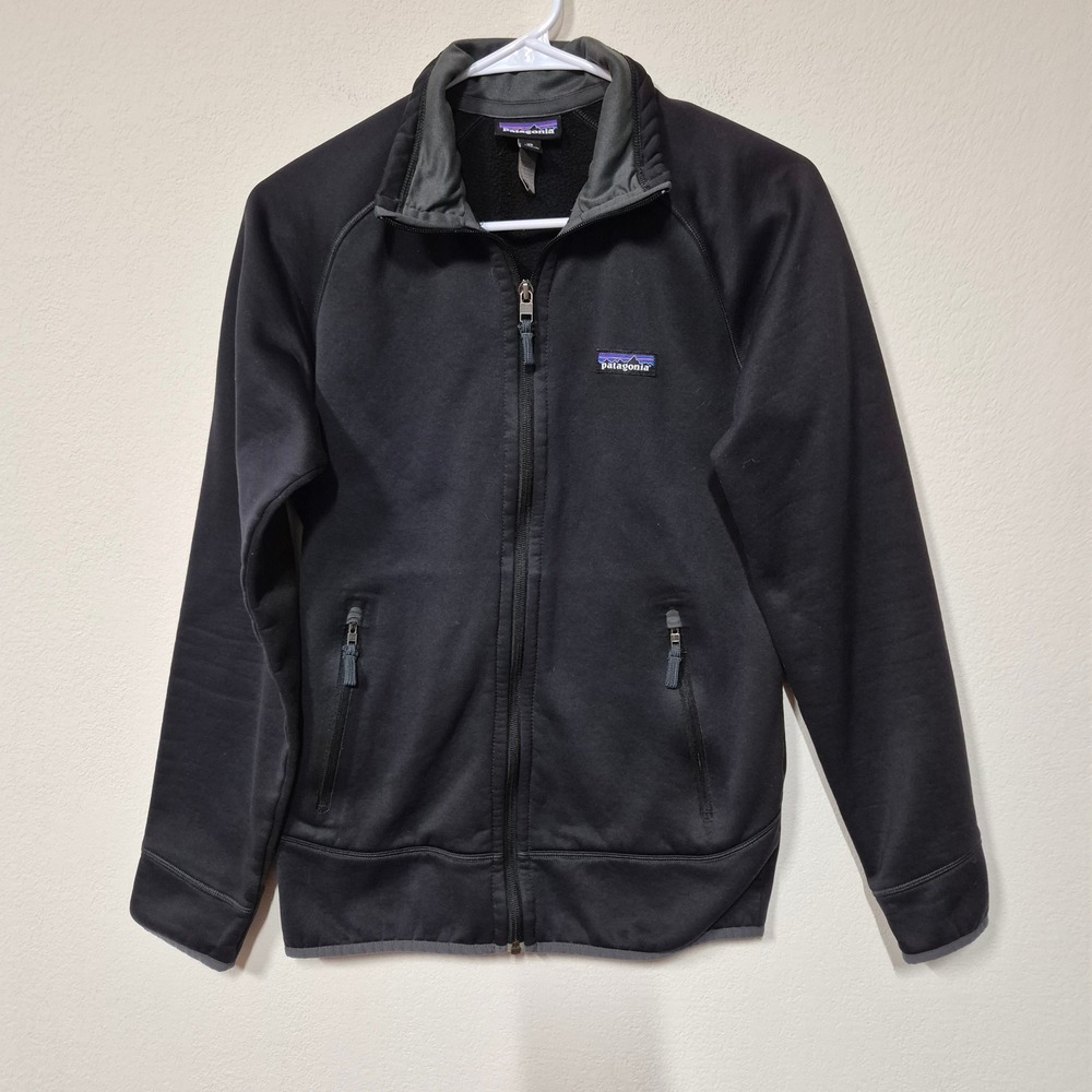 Patagonia Full Zip Technical Fleece Jacket XS Black Gorpcore Outdoor Hiking